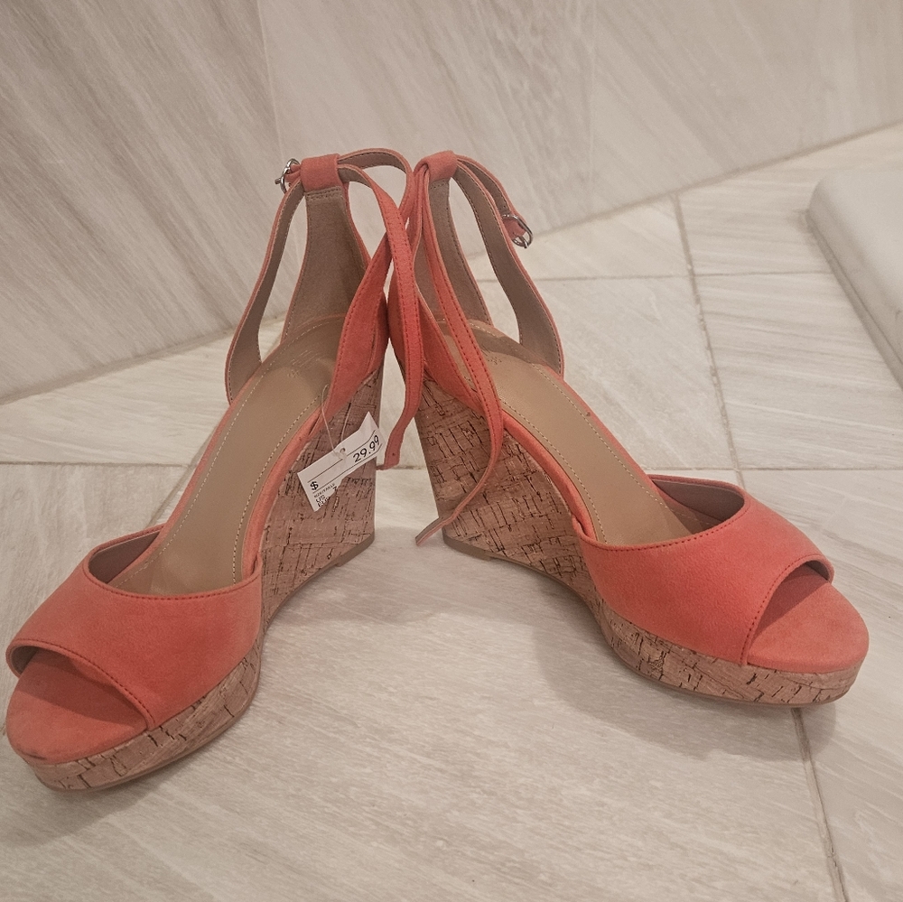 H&M Coral Wedge Sandals